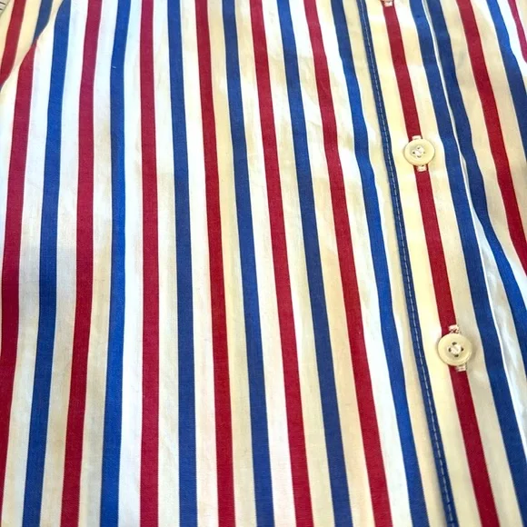 J. Crew NWT Shirt Dress Red White Blue Cotton Stripe Dress 0 - Picture 7 of 8
